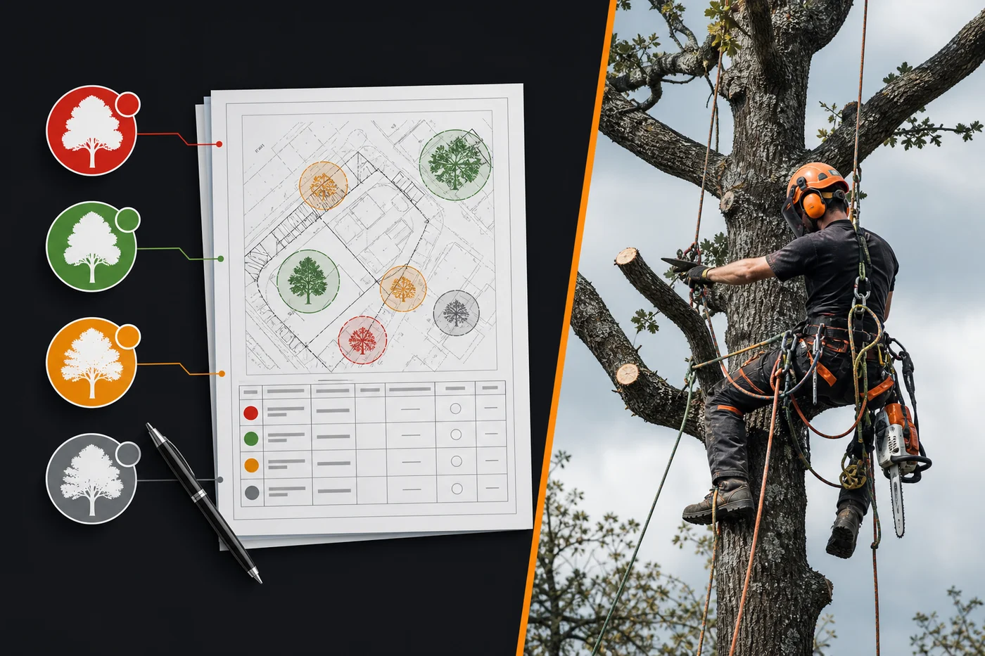 BS5837 tree survey categories U A B C showing which trees to remove retain or manage before construction